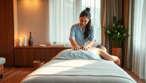 아늑한 호텔 객실에서 전문 치료사가 수원출장마사지 서비스를 제공하는 편안한 태국 마사지 체험.