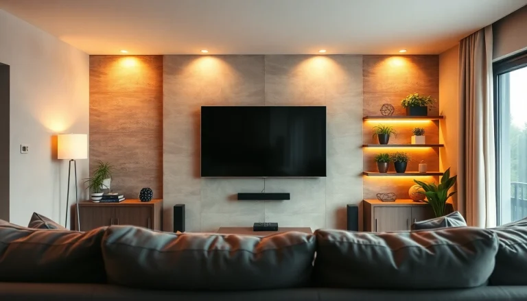 Elevate your space with expert tv mounting showcasing a modern aesthetic.