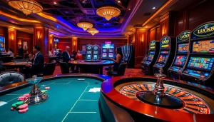 Experience thrilling moments at LUCK8's luxurious casino tables and slot machines.