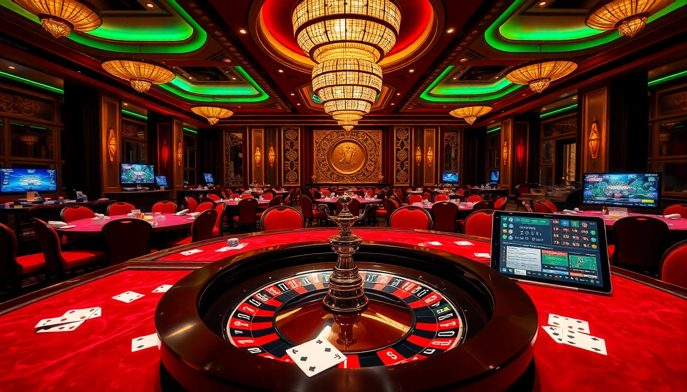 Experience the thrill of gaming at nhà cái 8XX with vibrant casino tables and professional atmosphere.