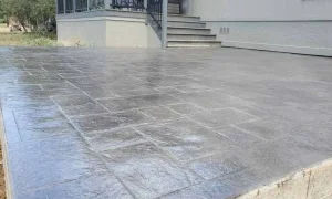 Outdoor-stamped-concrete-with-light-grey-color-texture