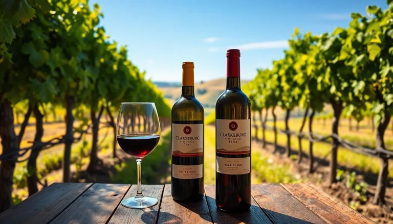 Experience the beauty of Clarksburg wines showcased against a stunning vineyard backdrop.