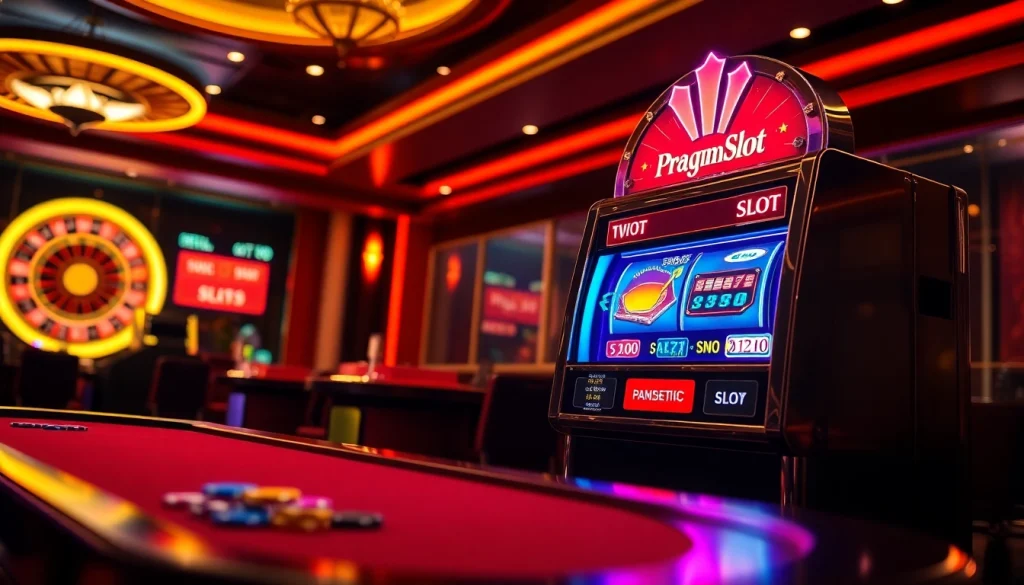 Experience the thrill of the pragmatic slot machine in an upscale casino setting.