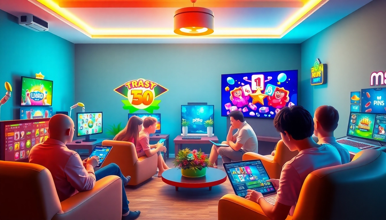 Immersive MM88 online gaming experience with diverse players on various devices.
