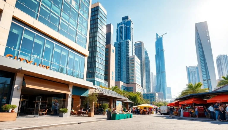 Buzzing atmosphere with unique locales in Citylife Dubai, showcasing urban vibrancy.