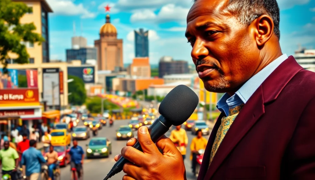 Stay updated with Kenya News Today as a reporter shares a live story in Nairobi's vibrant streets.