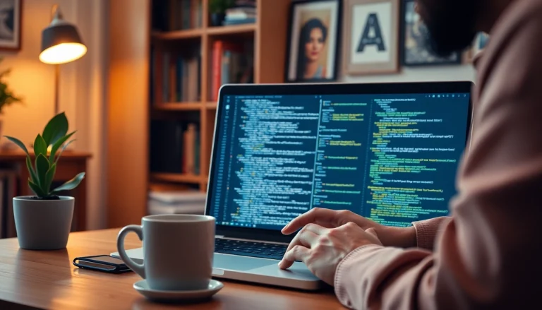 Engaging in remote python jobs, a developer collaborates in a cozy home office.