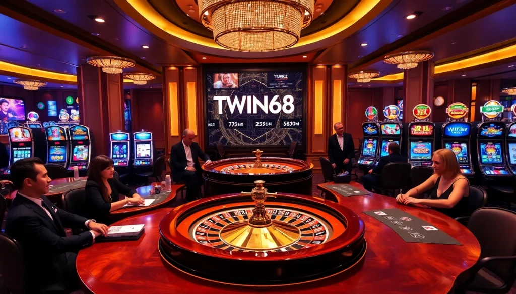 Experience thrilling games at TWIN68's vibrant casino atmosphere.