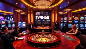 Experience thrilling games at TWIN68's vibrant casino atmosphere.