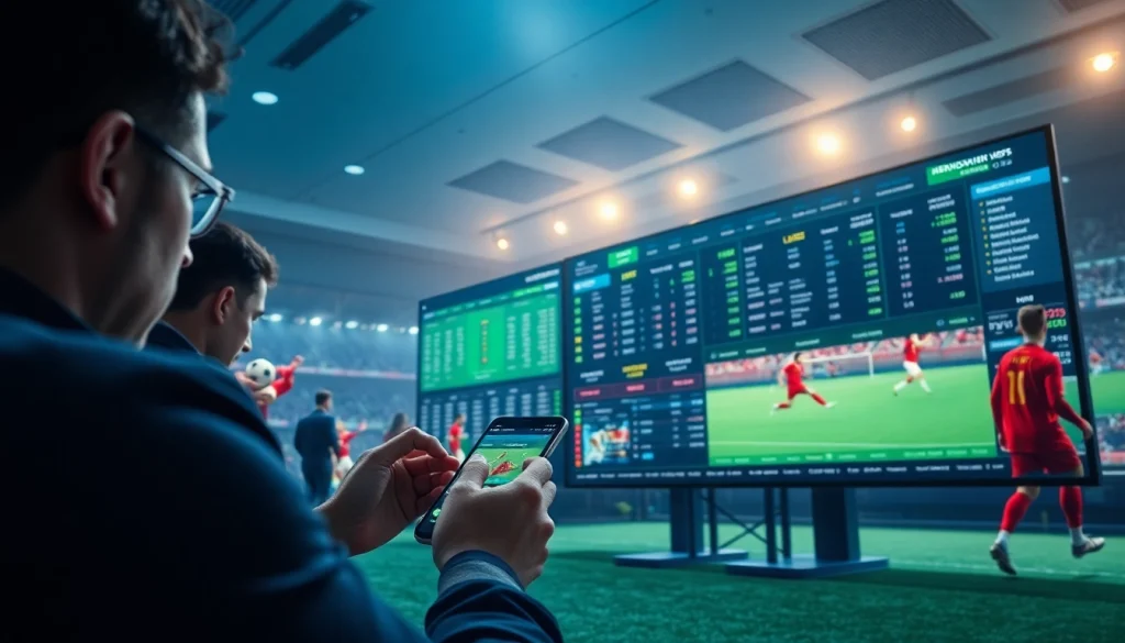 Engaged users analyze live football odds and scores at keonhacai.gold, showcasing a dynamic betting environment.