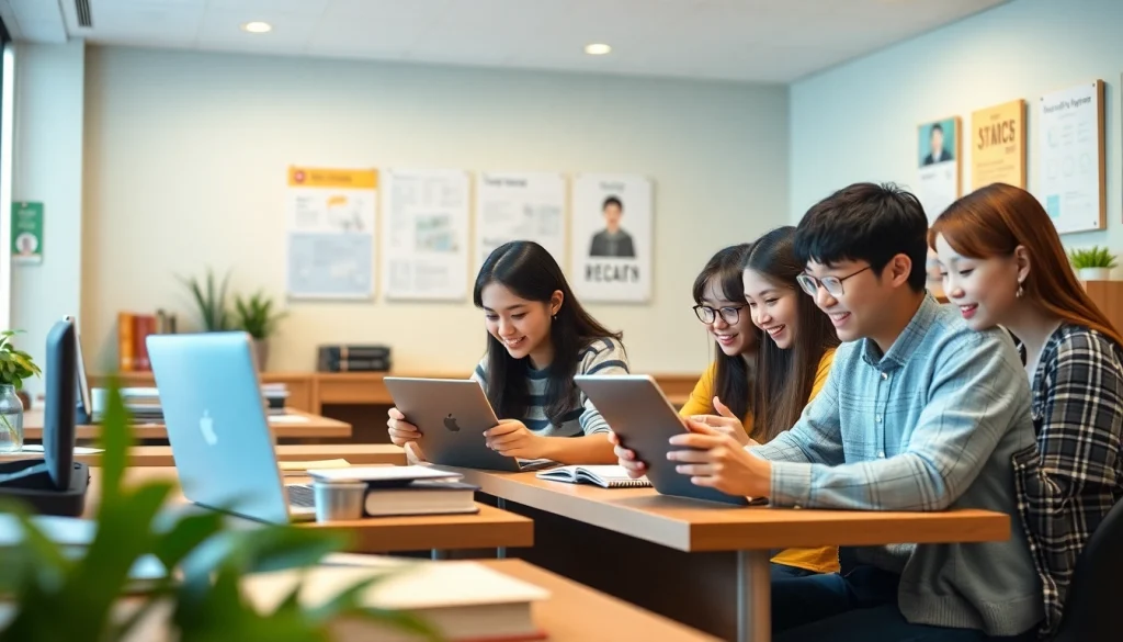 TOEIC準備に取り組む多様な学生が参加する、スタディサプリ キャンペーンコード TOEIC のダイナミックなオンライン学習シーン。