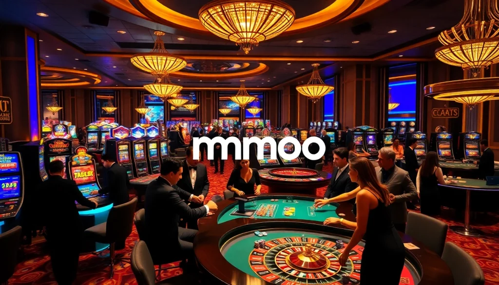 Engaging players experience exciting live casino action at MMOO, showcasing vibrant games and thrilling atmosphere.
