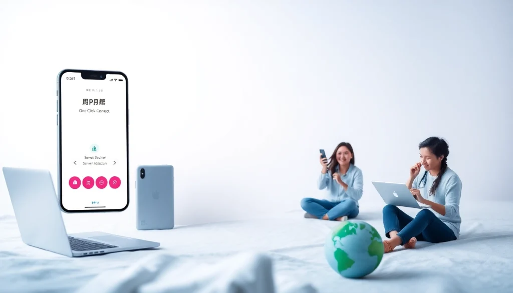 具备用户友好功能的快连下载应用界面，展示无缝连接。