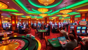SC88 casino excitement with vibrant tables, roulette, and online gaming interface.