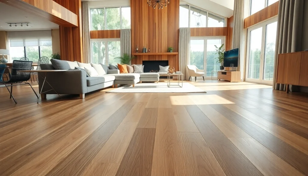 Transform your space with stunning vinyl flooring in a chic living room setting.