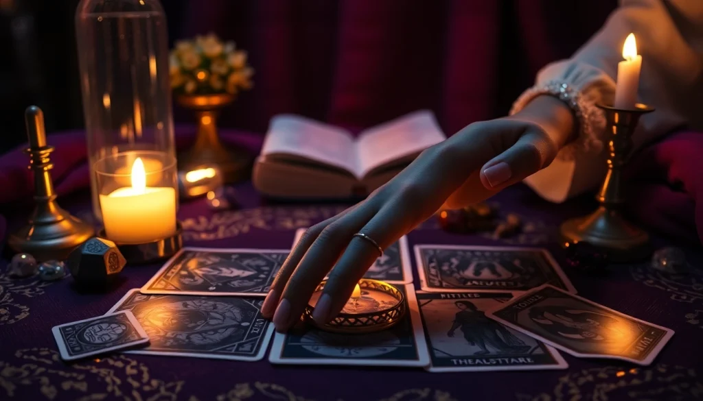 神秘的な要素を強調した穏やかなタロットリーディングのセッティングで、正確な電話占い当たるを体験してください。
