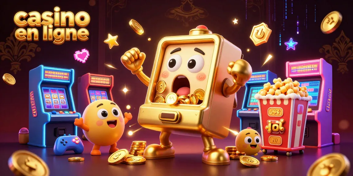 Jouez à des jeux dans un casino en ligne avec des machines à sous colorées et animées.