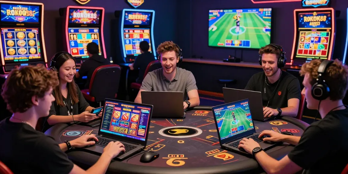 Exciting ROKOK88 gaming experience with players enjoying diverse games online.