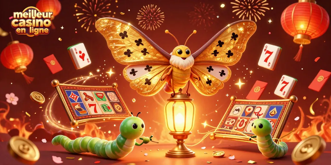 Jouez au meilleur casino en ligne avec une illustration captivante de jeux de lumière et de chance.